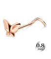 Modified Butterfly Curved Nose Stud NSKB-773 (0.8mm) 